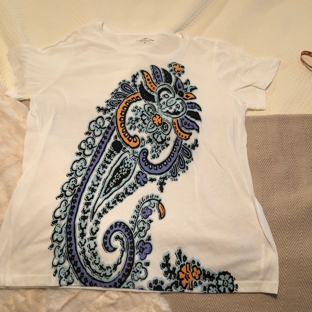 J.Crew paisley collectors tee XL